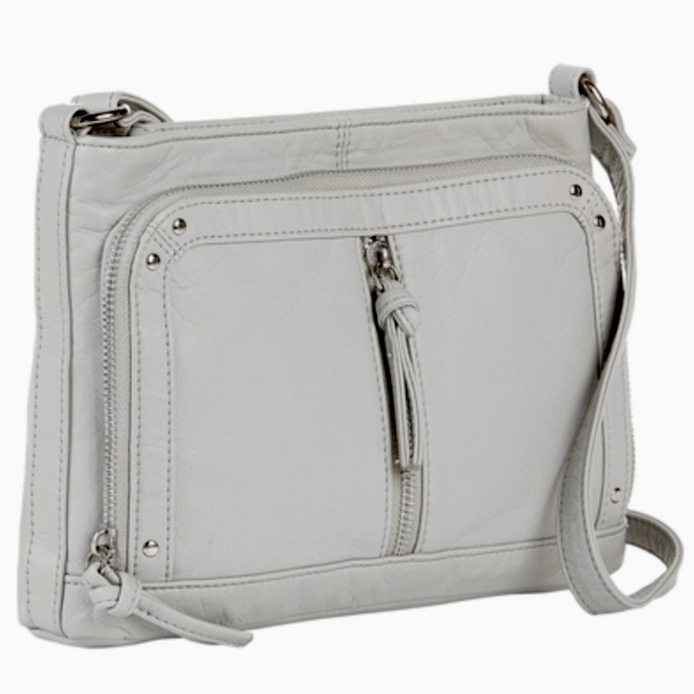 NWT Bueno of California Grainy Washed Leather Crossbody Bag